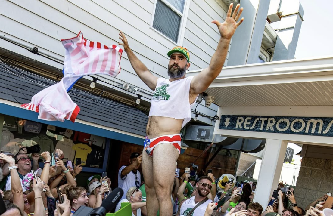 Jason Kelce’s Bikini Wax Story Involves a Speedo, a Lost Bet, & a Very Amused Kylie